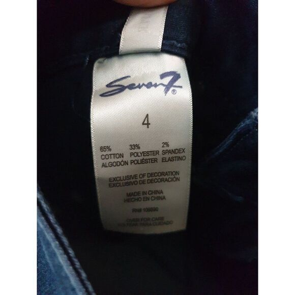 Seven7 Women's Jeans 4 Mid Rise Blue Denim Booty Shaper Stretch Jeans Sz 4 - Picture 8 of 8